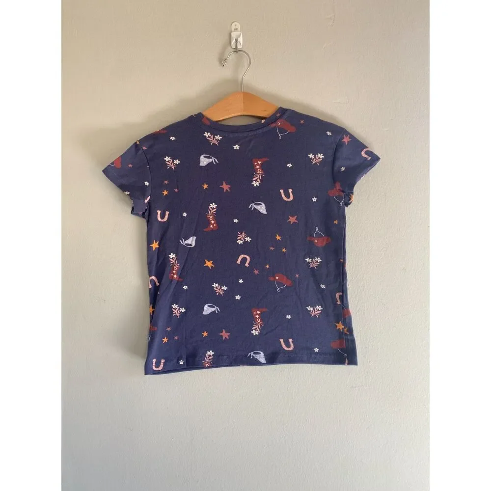 NWT Softest Tee Old Navy Cowgirl Print T Shirt Small